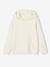 Hooded Jumper for Girls camel+ecru 