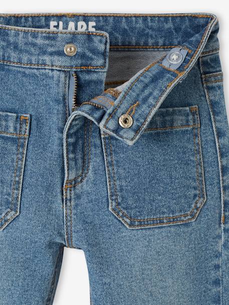 7/8 Flared Jeans for Girls denim blue+stone 
