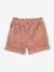 Paperbag Corduroy Shorts for Girls BROWN MEDIUM SOLID+dusky pink+PINK MEDIUM SOLID 