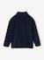 Polar Fleece Jacket with Whale Badge in Relief for Boys fir green+navy blue 