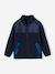 Polar Fleece Jacket with Whale Badge in Relief for Boys fir green+navy blue 