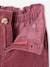 Wide Corduroy Paperbag Trousers for Girls mauve 