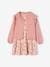 Dress + Cardigan with Ruffles Ensemble for Girls caramel+rosy 