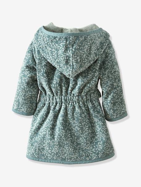 Bathrobe for Baby, Brocéliande printed green 