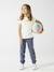 Sports T-Shirt with Iridescent Stripes for Girls lilac+rosy+WHITE LIGHT SOLID WITH DESIGN 