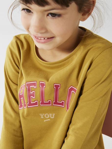 Top with Message, for Girls bronze+dusky pink+grey blue+violet 