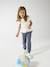 Sports T-Shirt with Iridescent Stripes for Girls lilac+rosy+WHITE LIGHT SOLID WITH DESIGN 