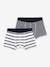 Pack of 2 Striped Boxers, PETIT BATEAU set white 