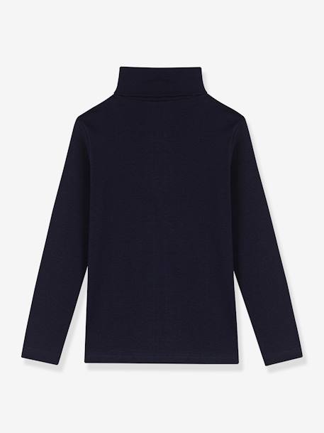 Polo Neck Top in Organic Cotton, PETIT BATEAU blue 