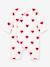 Red Hearts Jumpsuit in Rib Knit for Babies, PETIT BATEAU printed white 