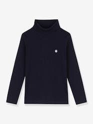 Boys-Tops-Roll Neck T-Shirts-Polo Neck Top in Organic Cotton, PETIT BATEAU