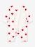 Red Hearts Jumpsuit in Rib Knit for Babies, PETIT BATEAU printed white 