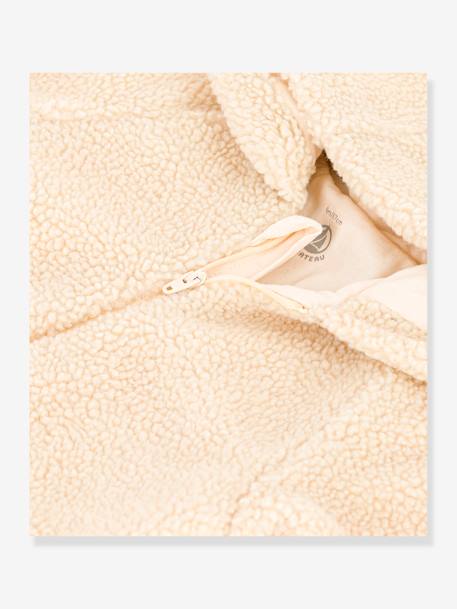 Hooded Pramsuit in Sherpa for Babies, PETIT BATEAU beige 