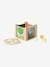 2-in-1 Activity Cube in FSC® Wood: Puzzles & Shapes to Sort & Fit green 