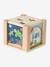 2-in-1 Activity Cube in FSC® Wood: Puzzles & Shapes to Sort & Fit green 