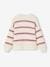 Striped Cardigan in Chenille Knit for Girls ecru 