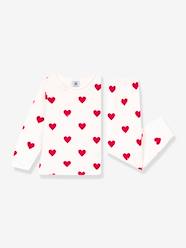 Girls-Nightwear-Heart Pyjamas in Fleece for Little Girls/Boys, PETIT BATEAU