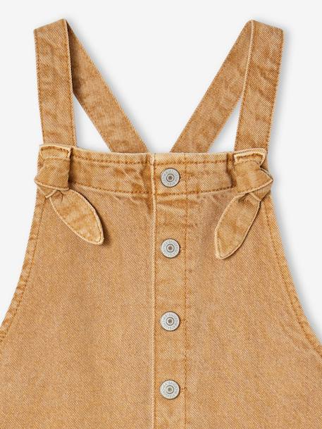 Carpenter Style Dungarees for Girls taupe 