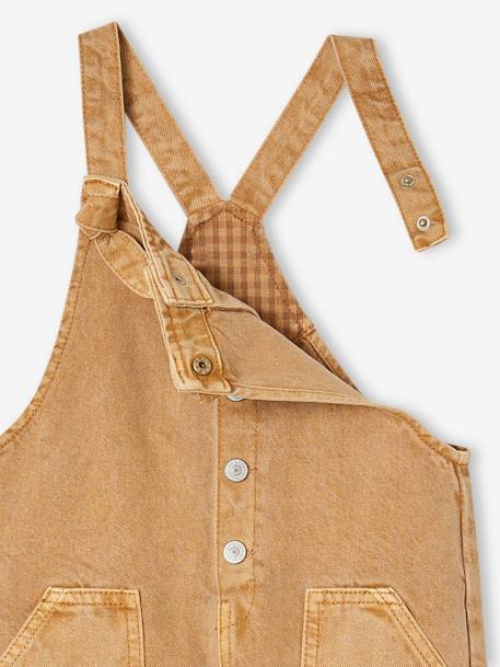 Carpenter Style Dungarees for Girls taupe 