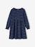 Occasion Wear Dress with Iridescent Stars Motifs for Girls green+navy blue+red 