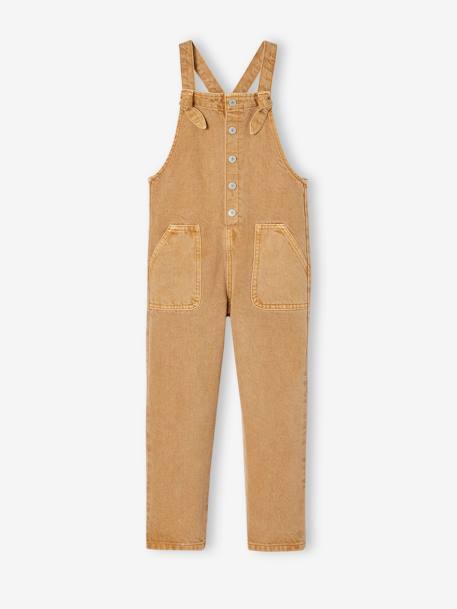 Carpenter Style Dungarees for Girls taupe 