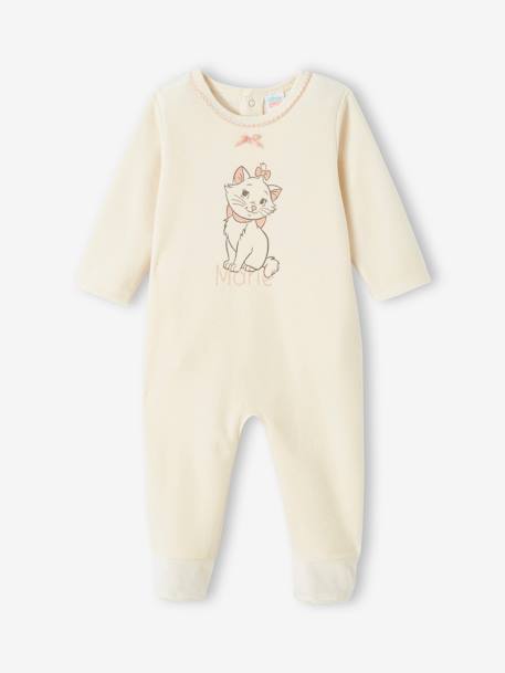 Marie The Aristocats Velour Sleepsuit for Baby Girls, by Disney® vanilla 