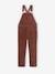 Corduroy Dungarees for Girls chocolate+peach 