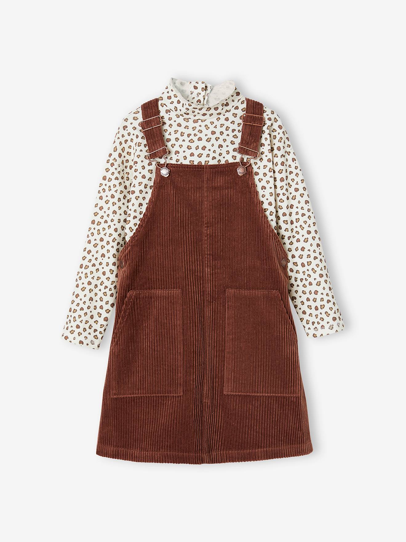 Corduroy 2024 dungaree dress