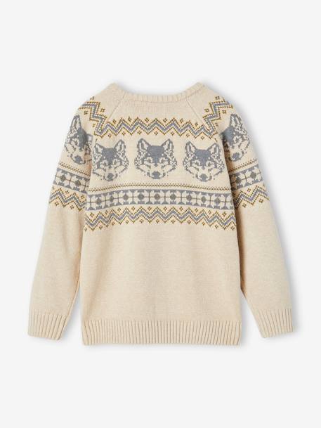 Jacquard Jumper for Boys marl white 