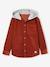 Hooded Velour Shirt, 2-in-1 Effect, for Boys rust 