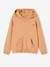 Hooded Jumper for Girls camel+ecru 