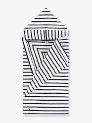 -Striped Bath Cape in Towelling, PETIT BATEAU