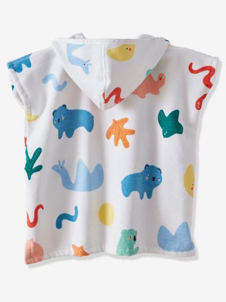 Poncho for Babies, Artist printed white 