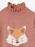 Glittery Animal Jacquard Knit Jumper for Girls dusky pink+marl beige 