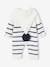 Knitted Jumpsuit for Newborn Babies, Lined White Stripes 