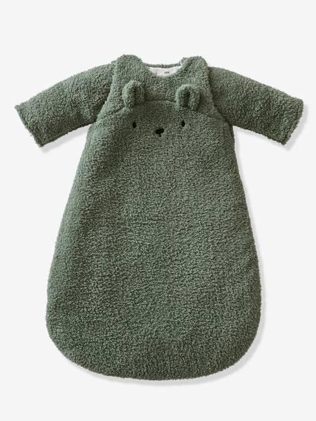 Bear Baby Sleep Bag with Removable Sleeves, GREEN FOREST Beige+ecru+sage green 