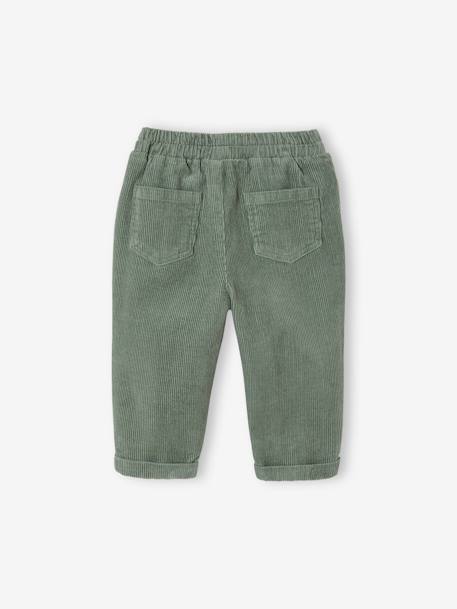 Corduroy Trousers for Babies grey blue+lichen 