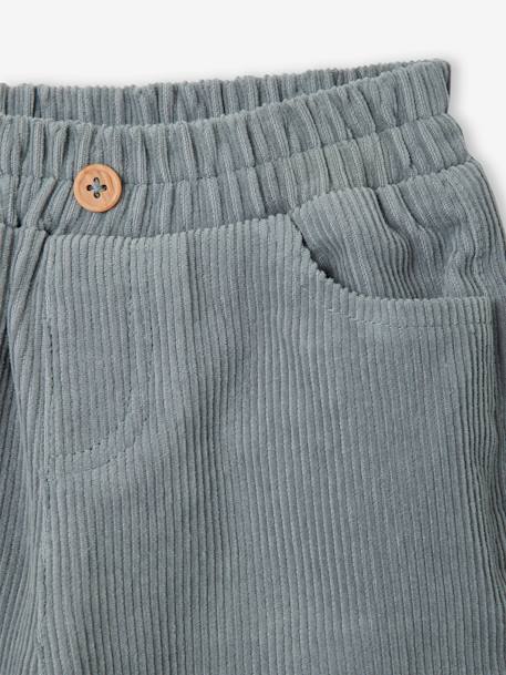 Corduroy Trousers for Babies grey blue+lichen 