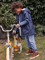 Boys-Coats & Jackets-Windcheaters & Raincoats-Raincoat with Hood & Sherpa Lining for Boys