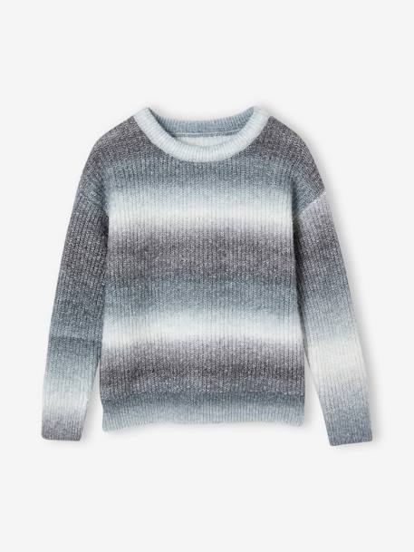 Jumper in Soft Knit with a Gradient Effect for Boys marl grey 