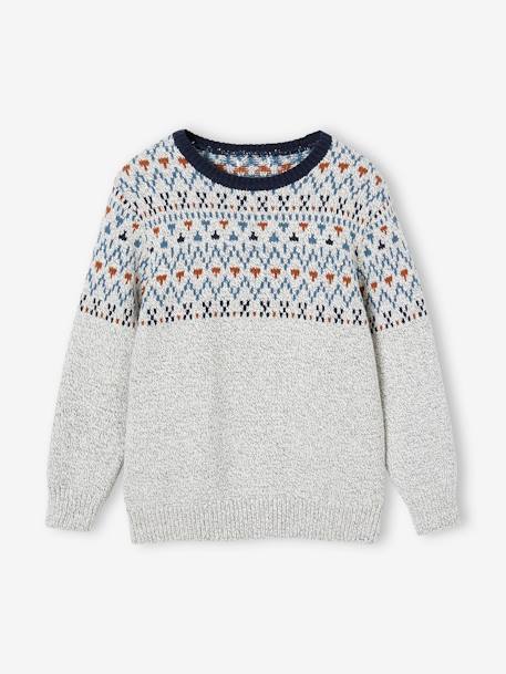 Marl Jacquard Jumper for Boys marl beige 