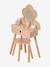 Straw Dressing Table + Accessories, in Certified Wood rose+white 