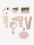 Straw Dressing Table + Accessories, in Certified Wood rose+white 