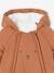 Bear Pramsuit with Full-Length Double Opening for Babies beige+chocolate 