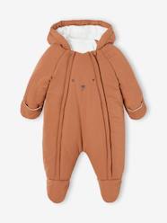 -Bear Pramsuit with Full-Length Double Opening for Babies