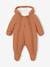 Bear Pramsuit with Full-Length Double Opening for Babies beige+chocolate 