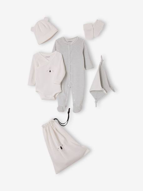 6-Piece Newborn Kit grey blue 