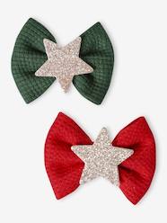 Girls-Accessories-Pack of 2 Bow Clips with Star for Girls