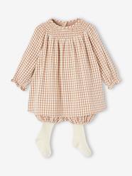 Baby-3-Piece Ensemble: Dress, Bloomers & Tights for Babies