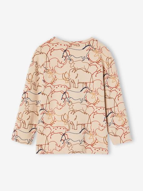 Prehistoric Graphic Top for Boys beige 